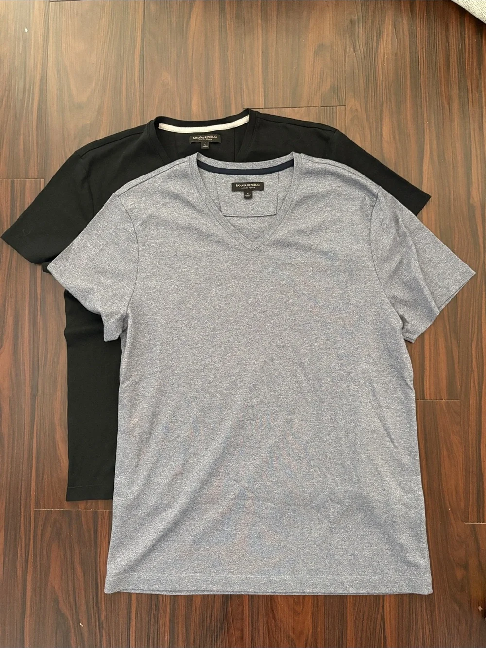 2 banana republic luxury touch vneck shirts.